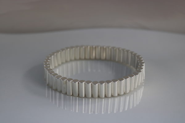 Ref 03 - Couleur Argent - Bracelet cylindre - Poignet 48 mailles : 45€ et Cheville 64 mailles : 55€